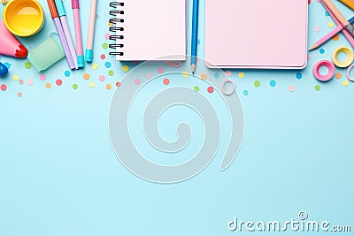 Colorful stationery frames Stock Photo