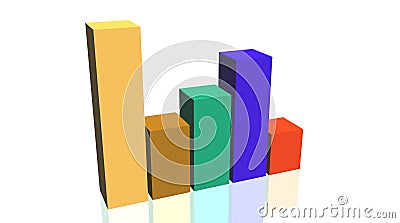 Colorful statistics histogram Stock Photo