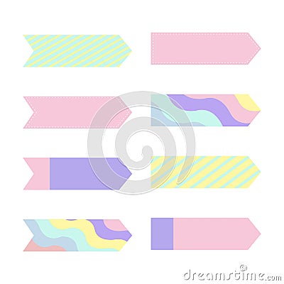 Colorful sticky reminder note papers, small Colorful sticky reminder note papers Vector Illustration