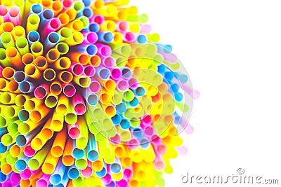 Colorful straw Stock Photo