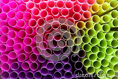 Colorful straws Stock Photo