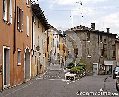 Colorful street in Italy. Stock Photo