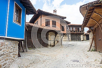 Colorful street in Koprivshtitsa, Bulgaria Editorial Stock Photo