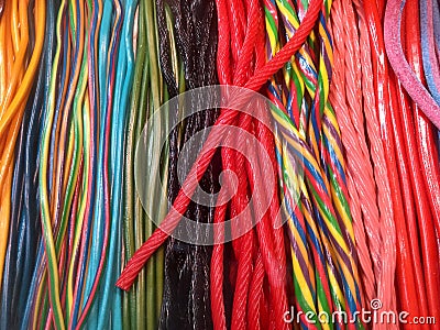 Colorful String Candy For Sale Stock Photo