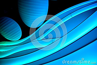 Colorful Strips and Orbs Stock Photo