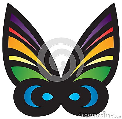 Colorful Stylized Butterfly Vector Illustration
