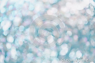 Colorful summer bokeh background in blue tones. Stock Photo