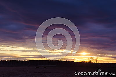 Colorful sunset Stock Photo