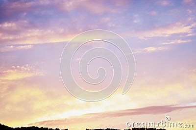 Colorful sunset . Stock Photo