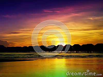 Colorful sunset Stock Photo