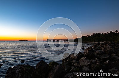 Sunset on the gulf coast of Florida Stock Photo