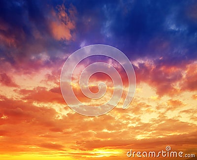 Colorful Sunset Sky Stock Photo