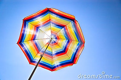 Colorful sunshade Stock Photo