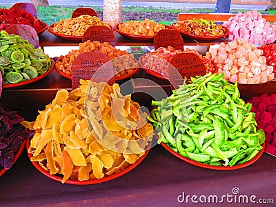 Colorful sweet snacks Stock Photo