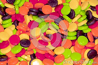 Colorful sweet and sour candy treats. Stock Photo