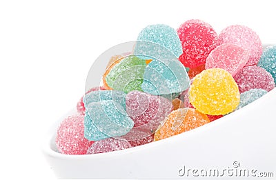 Colorful sweetness jelly candy isolated Stock Photo