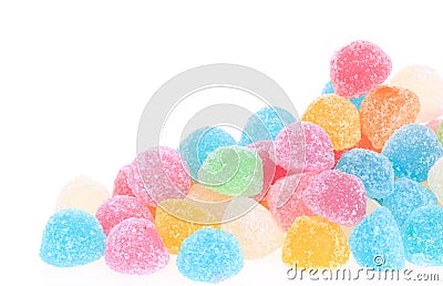 Colorful sweetness jelly candy isolated Stock Photo