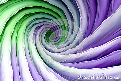 Colorful Swirl With Green Center. Generative AI. Stock Photo