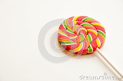 Colorful Swirl Lollipops Stock Photo