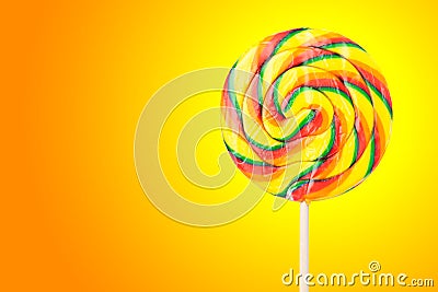 colorful swirl lollipops Stock Photo