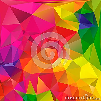 Colorful swirl rainbow polygon background. Colorful abstract vector. Abstract rainbow color Triangle Geometrical Vector Illustration