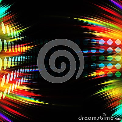 Colorful Swirls Layout Cartoon Illustration