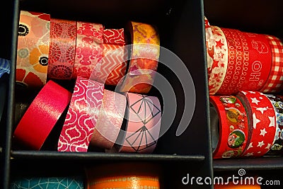 Colorful tape to decorate, scrapbook material, tapes Stock Photo