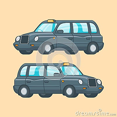 Colorful Taxi Concept Vector Illustration