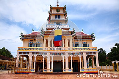A Colorful Temple in Vietnam Stock Photo