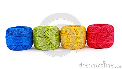 Colorful thread balls Stock Photo