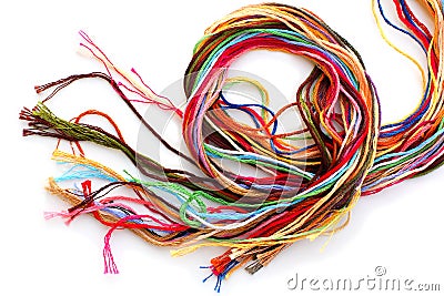 Colorful Thread Floss Stock Photo