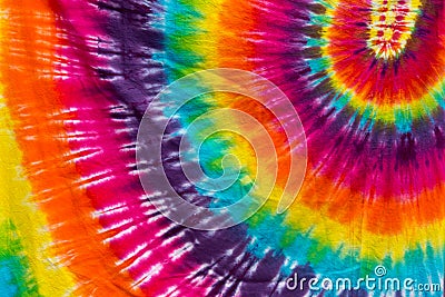 Colorful Tie Dye Spiral Pattern Design Stock Photo