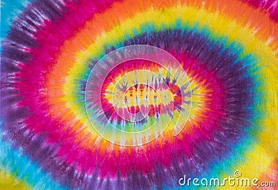 Colorful Tie Dye Spiral Pattern Design Stock Photo