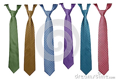 Colorful ties collection Stock Photo