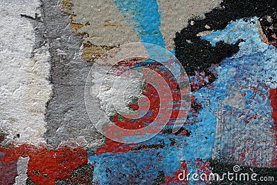 Colorful torn old posters as abstract colorful textured backgro Stock Photo