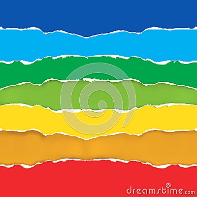 Colorful torn paper background. Vector Illustration