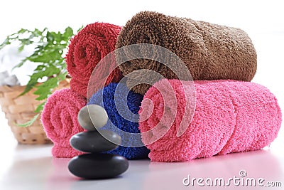 Colorful towel Stock Photo