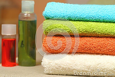Colorful towels Stock Photo