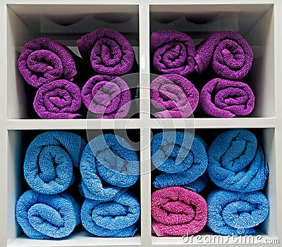 Colorful towels Stock Photo