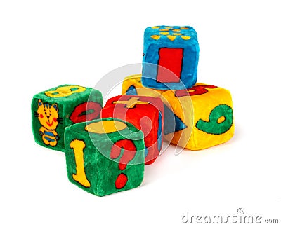 Colorful Toy Cubes Stock Photo