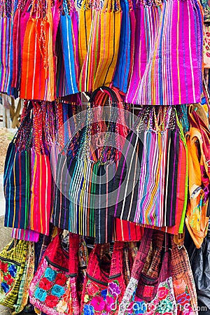 Colorful Traditional Bags Stock Photo