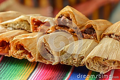 Colorful Traditional Mexican food dishes Stock Photo