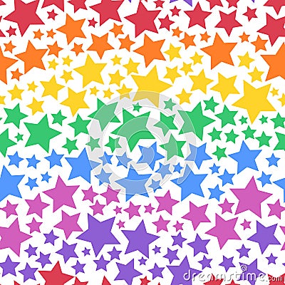 Colorful Transparent Seamless Star Background Stock Photo