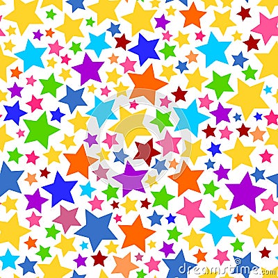 Colorful Transparent Seamless Star Background PNG Stock Photo