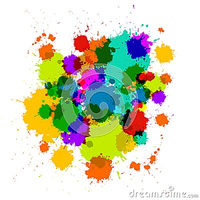 Colorful Transparent Vector Stains, Blots Vector Illustration