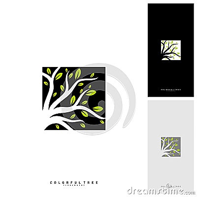 Colorful Tree Logo Design Template. Luxury Tree logo Concepts. Nature Logo Concepts Vector Vector Illustration