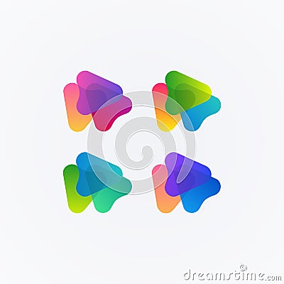 Triangle Colorful Illustration Vector Template Vector Illustration