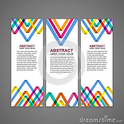 Colorful triangle pattern background advertising banner Vector Illustration