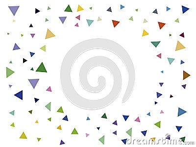 Colorful triangles background, very colorful, multicolored confetti for backgrounds. birthdays and parties Vector Illustration