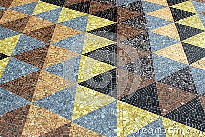 Colorful triangles on a mosaic texture tessellation Stock Photo